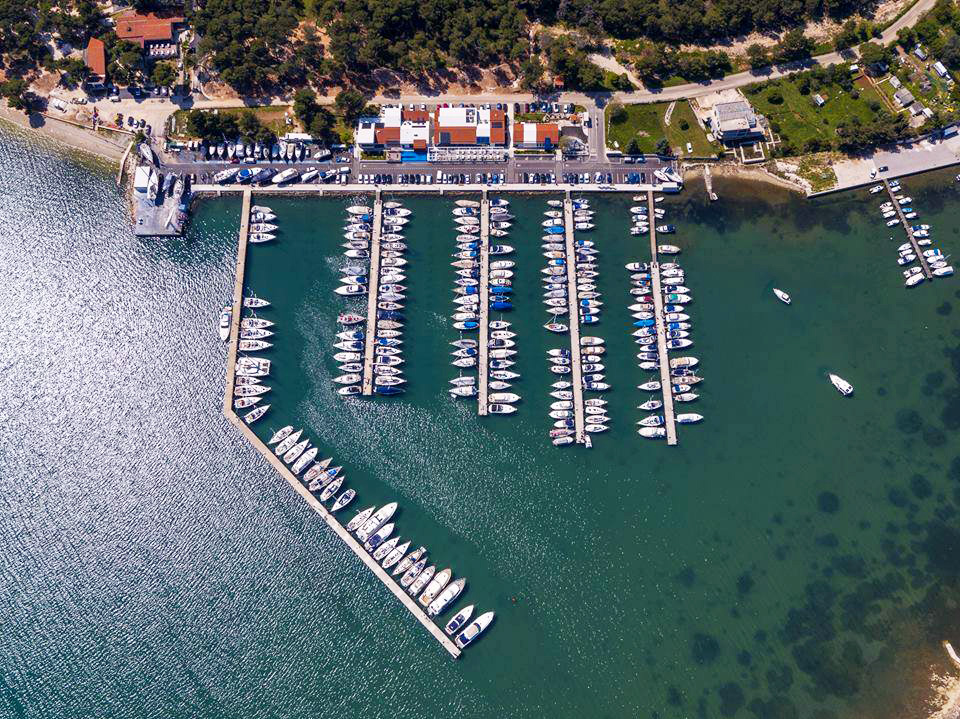 The restaurant is located in the marina