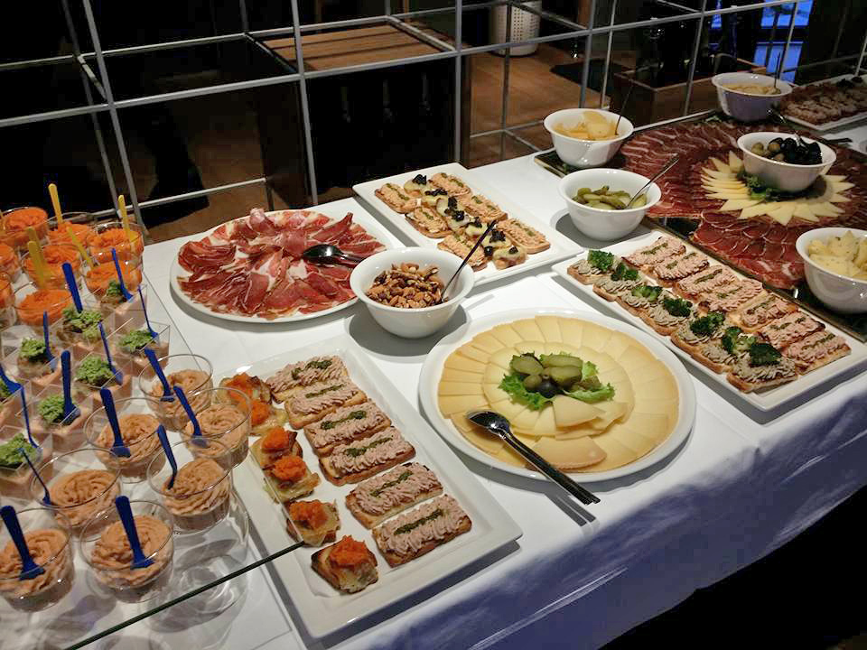 Finger food welcomed guests